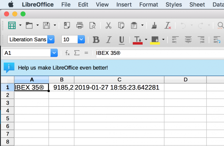 libreoffice spreadsheet